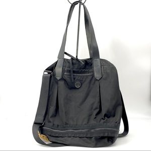 LULULEMON BLACK LOGO SHOULDER TOTE CROSSBODY BAG MEDIUM